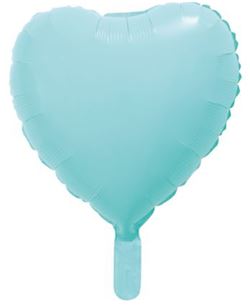 Globo Corazón Azul Claro 45 cm Foil para Fiesta