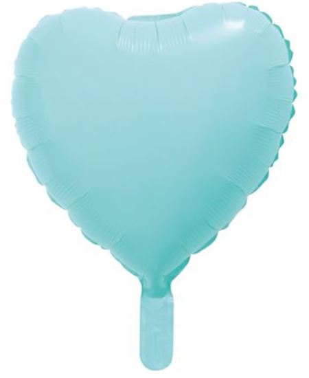 Globo Corazón Azul Claro 45 cm Foil para Fiesta