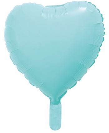 Globo Corazón Azul Claro 45 cm Foil para Fiesta