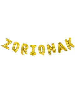 Guirnalda de Globos ZORIONAK Oro 40 cm | Decoración Fiesta