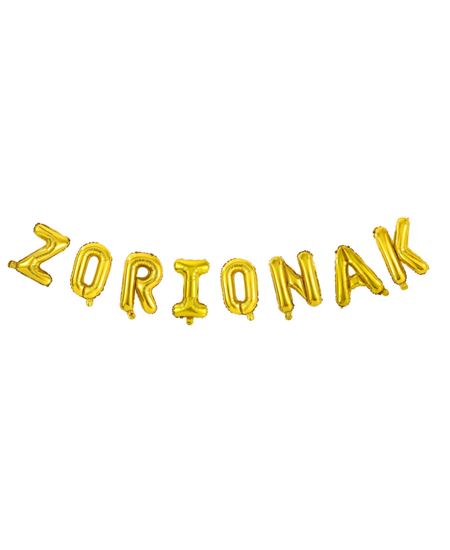Guirnalda de Globos ZORIONAK Oro 40 cm | Decoración Fiesta