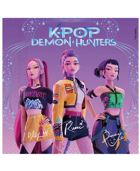Servilletas KPop Demon Hunters 33x33 cm | Pack 20 unidades