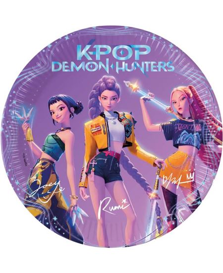 Platos KPop Demon Hunters 23 cm | Pack 6 unidades