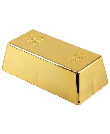 Lingote de Oro 18x9 cm | Complemento Pirata y Tesoro