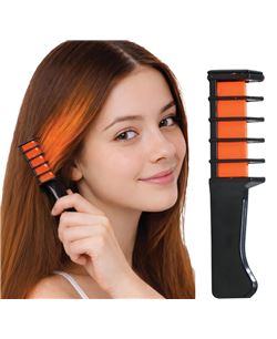 PEINE CON TIZA PARA PELO, 10 CM, NARANJA | Complemento Hallo