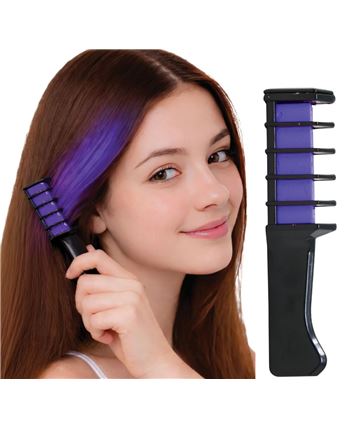 PEINE CON TIZA PARA PELO, 10 CM, LILA | Complemento Hallowee