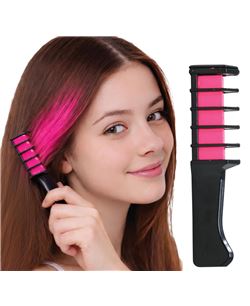 PEINE CON TIZA PARA PELO, 10 CM, FUCSIA | Complemento Hallow