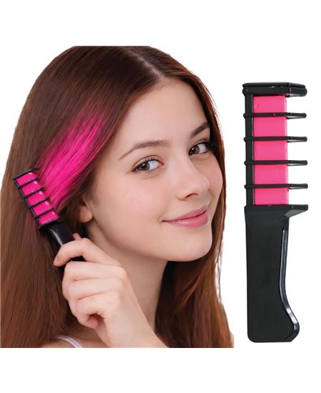 PEINE CON TIZA PARA PELO, 10 CM, FUCSIA | Complemento Hallow