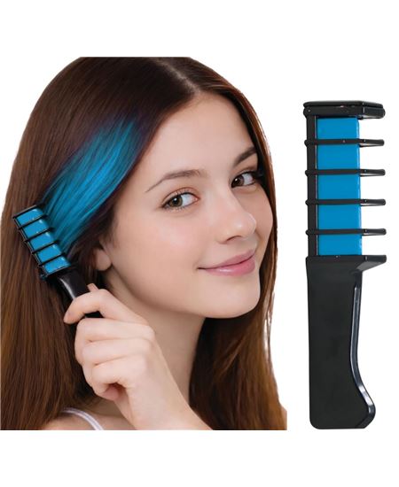 PEINE CON TIZA PARA PELO, 10 CM, AZUL | Complemento Hallowee