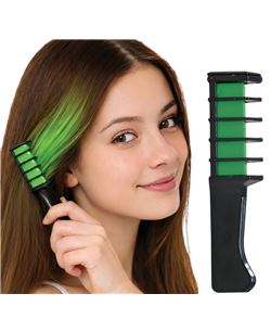PEINE CON TIZA PARA PELO, 10 CM, VERDE | Complemento Hallowe