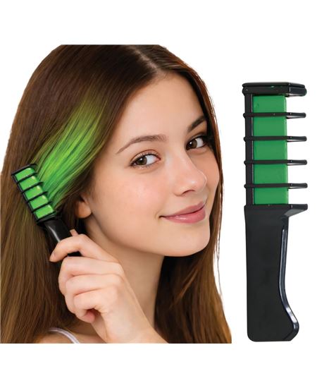 PEINE CON TIZA PARA PELO, 10 CM, VERDE | Complemento Hallowe