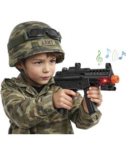 SUBFUSIL ASALTO CON LUZ Y SONIDO, 30 CM | Complemento Hallow