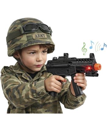 SUBFUSIL ASALTO CON LUZ Y SONIDO, 30 CM | Complemento Hallow