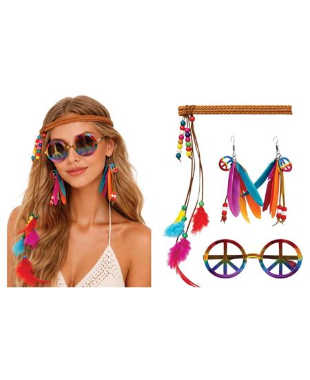 SET HIPPIE 4 PCS | Complemento Carnaval