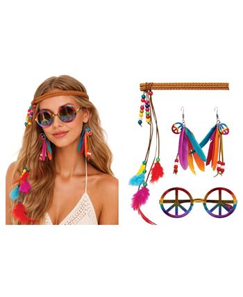 SET HIPPIE 4 PCS | Complemento Carnaval