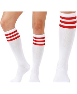 CALCETINES DEPORTE, RAYAS ROJAS, 47 CM | Complemento Hallowe