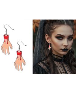 PENDIENTES MANOS SANGRIENTAS | Complemento Halloween