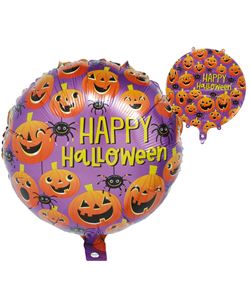 GLOBO HAPPY HALLOWEEN LILA, 50 CM | Complemento Halloween