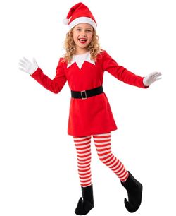 Disfraz de Elfa Divertida para Niña | Navidad