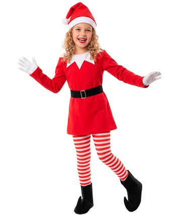 Disfraz de Elfa Divertida para Niña | Navidad