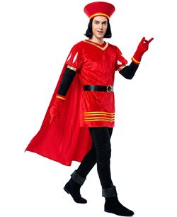 Disfraz de Lord Medieval Rojo para Hombre | Villano