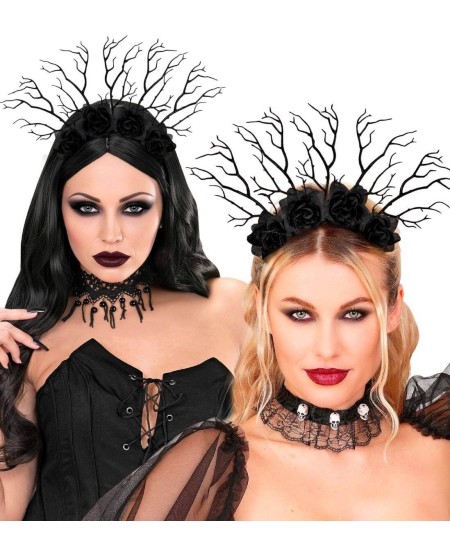Diadema de Reina Oscura con Rosas Negras | Halloween