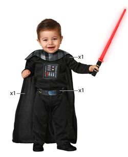 Disfraz de Galaxia Negro para Bebe | Espacial