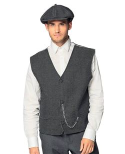 Set de Gangster con Gorra y Chaleco para Hombre
