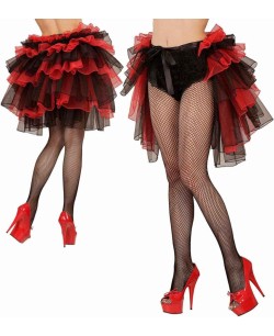 COLA DE TUTU ROJA Y NEGRA CON LAZOS 2