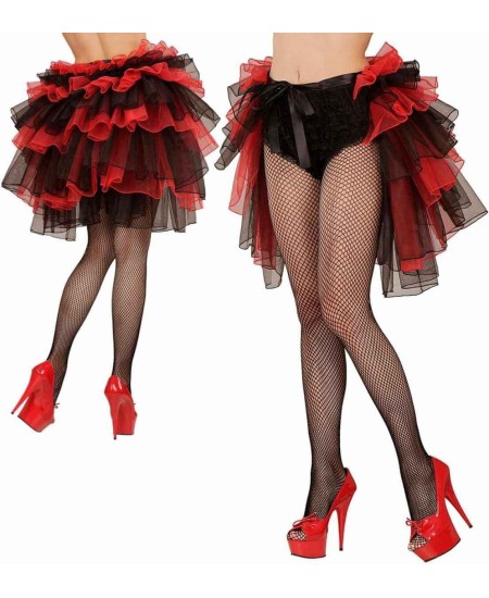 COLA DE TUTU ROJA Y NEGRA CON LAZOS