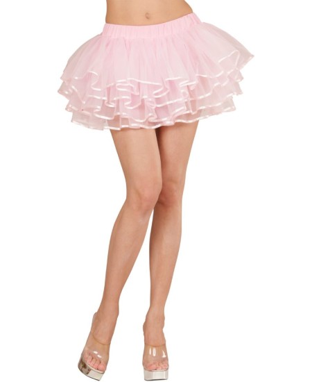 TUTU ROSA CON RIBETES DE RASO