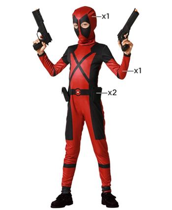 Disfraz de Heroe de Comic Rojo para Niño