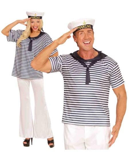 SET MARINERO CAMISETA RAYAS CON GORRO
