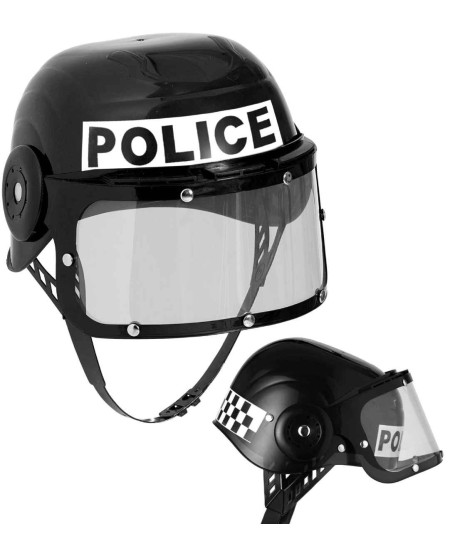 CASCO POLICIA NEGRO