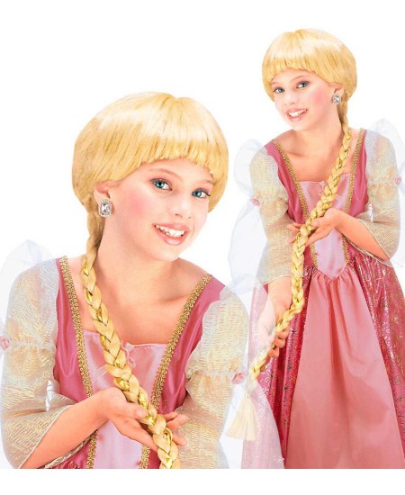 PELUCA RAPUNZEL RUBIA TRENZA EXTRALARGA