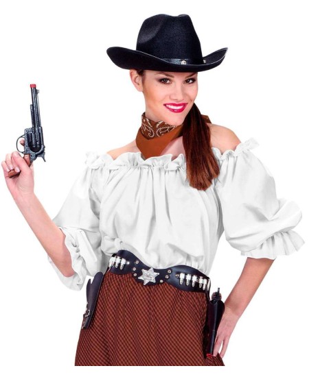 CAMISA BLANCA CUELLO BARCO PARA MUJER