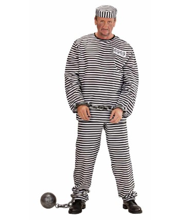 DISFRAZ DE PRESO LUJO  PARA HOMBRE