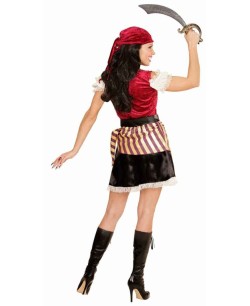 DISFRAZ DE PIRATESA CHALECO ROJO PARA MUJER