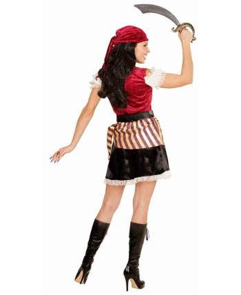 DISFRAZ DE PIRATESA CHALECO ROJO PARA MUJER