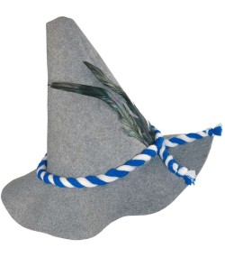 SOMBRERO TIROLES CON PLUMA FIELTRO
