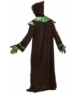 DISFRAZ DE ALIEN VERDE CON MASCARA ADULTO 2