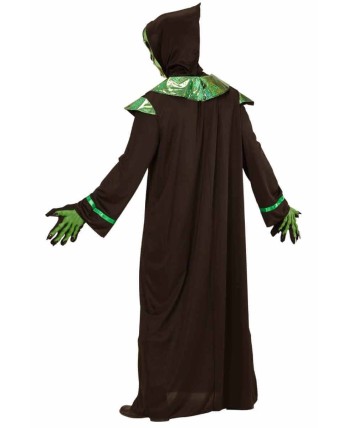 DISFRAZ DE ALIEN VERDE CON MASCARA ADULTO