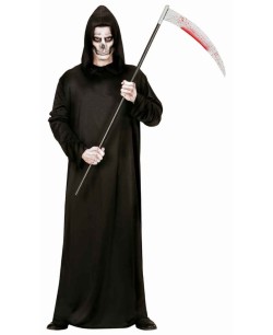 DISFRAZ DE MUERTE TUNICA NEGRA PARA HOMBRE 2