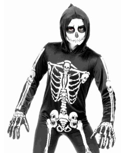 GUANTES DE ESQUELETO BLANCOS INFANTILES 2