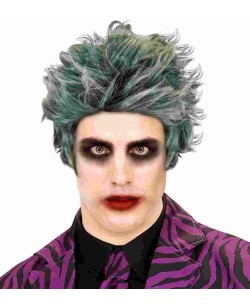 PELUCA ZOMBIE HOMBRE MECHAS VERDES
