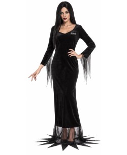 DISFRAZ DE MORTICIA ADDAMS PARA MUJER