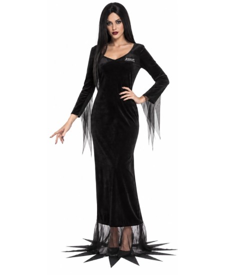 DISFRAZ DE MORTICIA ADDAMS PARA MUJER