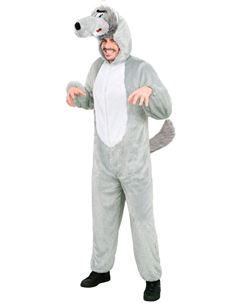 Disfraz de Lobo de Peluche Suave para Adulto