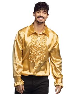 Camisa de Fiesta Dorada para Hombre