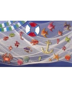 RED DE PESCA BLANCA DECORATIVA